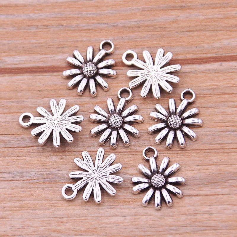 Sunflower Charms Jewelry Making  Flower Charms Jewelry Making - 30pcs  12x15mm 2 - Aliexpress