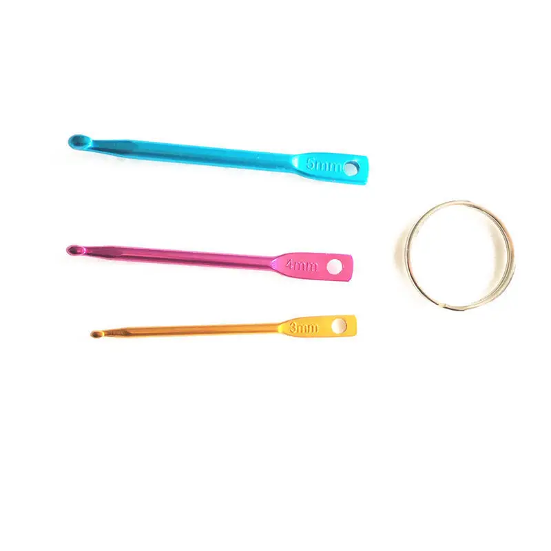 Export Color Alumina Crochet Single-head Crochet Hook Sweater Needle Color Short Crochet a Set of 3 Root