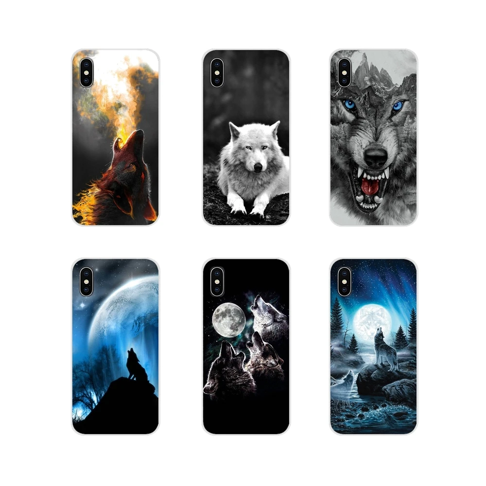 Wolf Howl moon модные роскошные аксессуары чехлы для телефонов Xiaomi Mi4 Mi5 Mi5S Mi6 Mi A1 A2 A3 5X 6X 8
