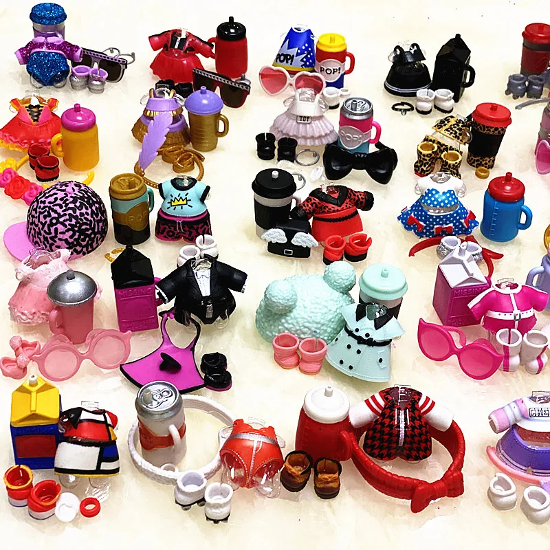 Lols Dolls Clothes Shoes Bottles Accessories Set For LOLs 8 cm Big Sister Doll Random 3/5/10 Sets plush doll accessories,doll shoes,barbie doll clothes,doll clothes accessories,doll clothes,doll accessories