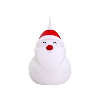 

Santa Night Light Xmas Touch Glow Lamp Silicone 7 Color Children's Night Light Baby Sleeping Lamp Kids Christmas Gifts For Home