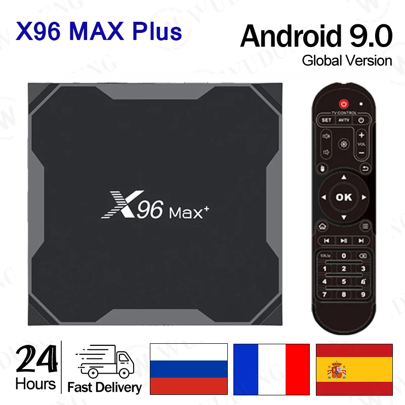 Приставка Смарт ТВ X96 Max plus Android 9 0 Amlogic S905X3 4 + 32/64 ГБ 8K 1080P 2 ГГц|ТВ-приставки и