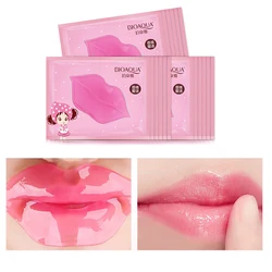 50 pcs BIOAQUA Plumper Crystal Collagen Lip Mask Pads Moisture Essence Anti Ageing Wrinkle Patch Pad Gel Lips Enhancer Care