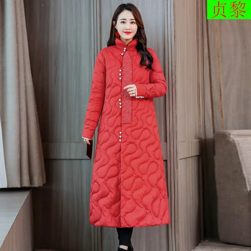 

Dongdaemun over-the-Knee Cotton-padded Clothes Women's 2018 New Style Winter Long Slimming Cotton-padded Jacket INS down Jacket