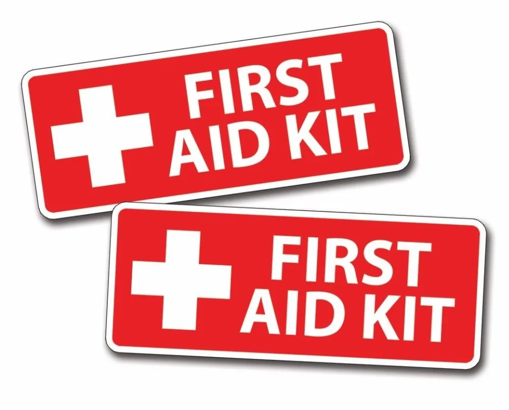First Aid Kit Sticker Decal Self Adhesive Rescue Emergency Safety 1st 2 x 5.5Decals & Stickers