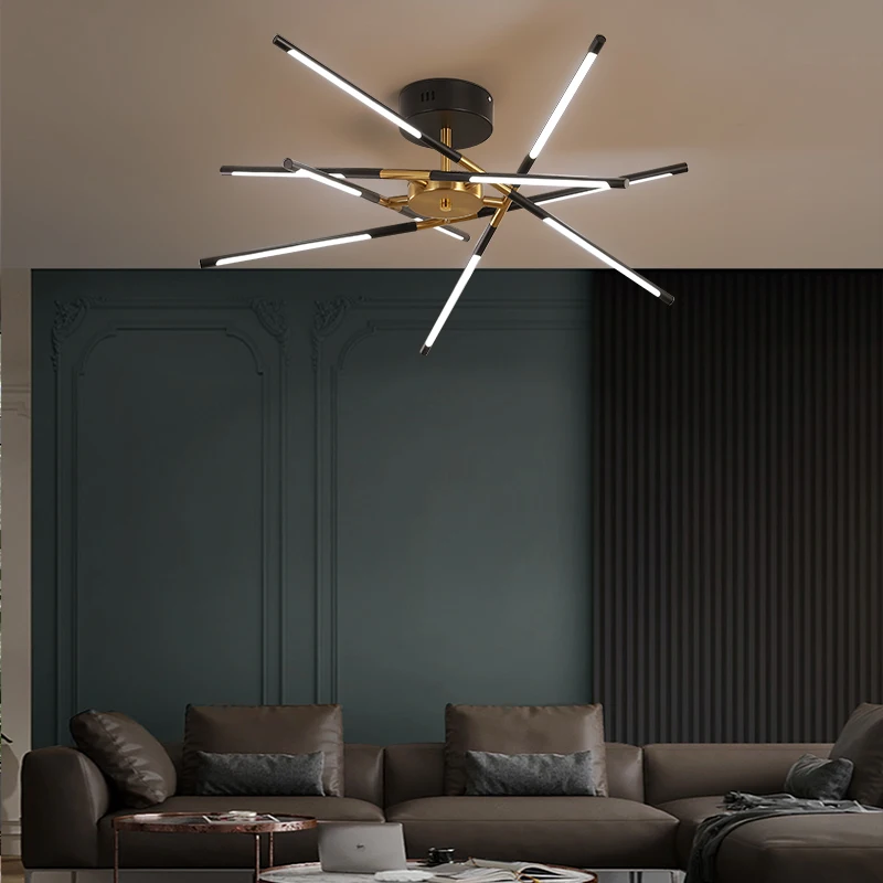 Black Gold finished Chandelier Lighting for living room bedroom Nordic Luminaire Chandelier For Dining Kitchen