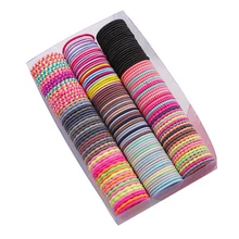 Elástico de cabelo 50 peças, acessórios para o cabelo meninas elástico faixas de cabelo para crianças bebê fitas decorativas laços goma para o cabelo