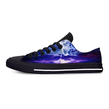 

Anime Nature Dark lightning thunder Fashion Cool Casual Canvas Shoes Low Top Lightweight Breathable 3D Print Men women Sneakers