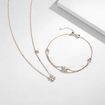 

New Lucky Clover of Four Leaves Bracelet S925 100% Sterling Silver Fashion Elegant Hand Jewelry