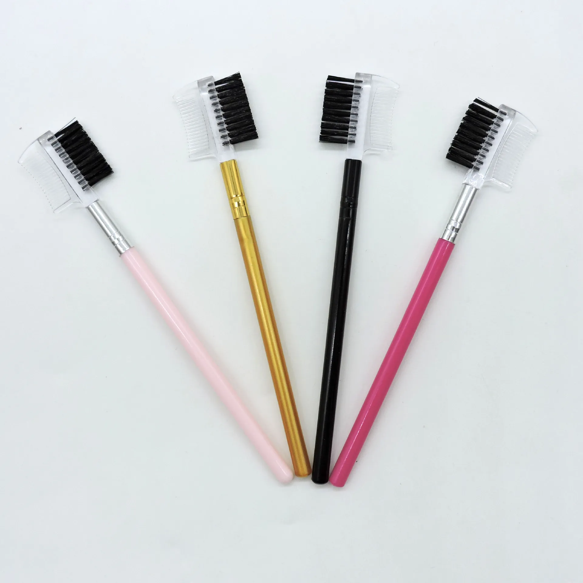 

Fashion New 2 in1 Makeup Brow Lash Comb Dual Eyebrow Comb Brush Eyebrow Cosmetic Comb Eyelash Extension Brush Make up Tool
