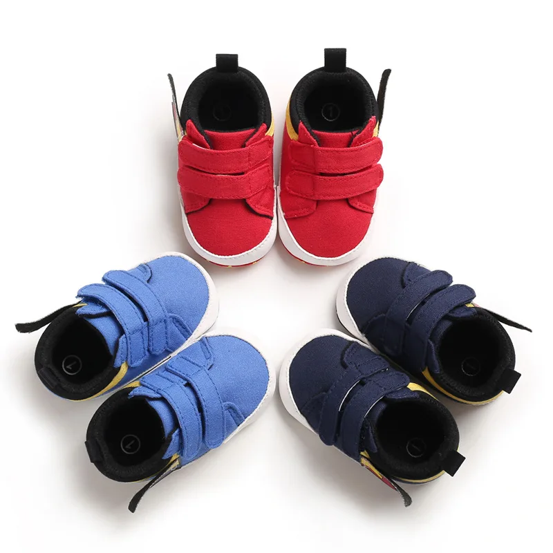 

2019 New Spring and Autumn 0-1 years old male baby boy canvas shoes soft bottom non-slip baby toddler shoes infant first walkers