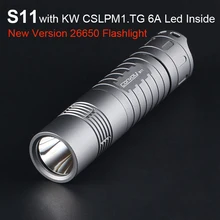 Poderosa lanterna comboio s11 com kw cslpm1.tg 6a linterna led tocha 26650 luz do flash acampamento pesca latarka luz de trabalho