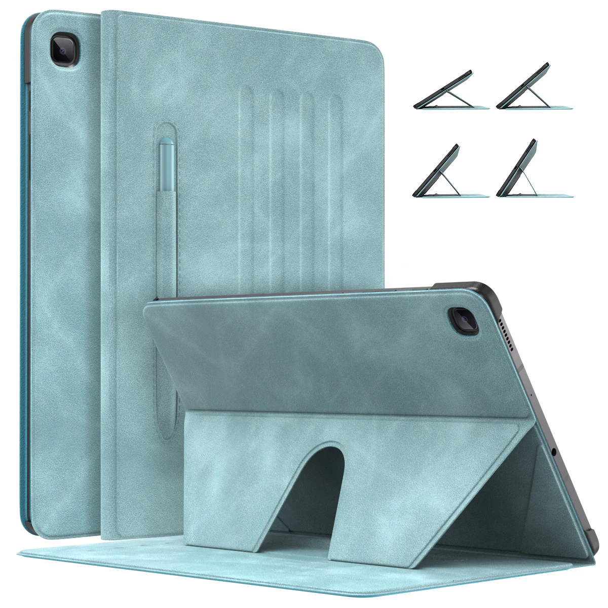 

Tablet Case for Galaxy Tab S6 Lite 2020,Slim Smart Cover Shell Case with Auto-Wake/Sleep&Pen Holder& Multi-Angle Stand S6 Lite
