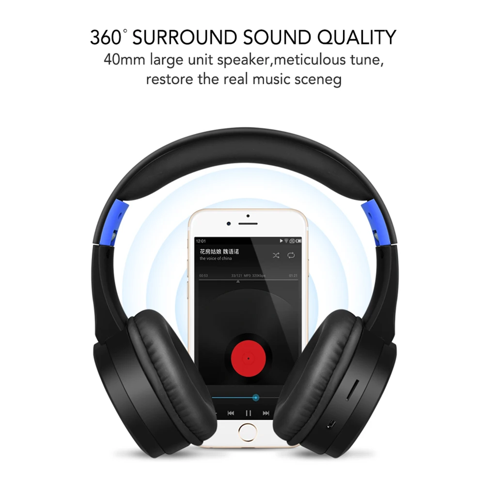 Bluetooth наушники Складная Беспроводная гарнитура головная повязка громкой связи спортивные музыкальные наушники для FM PC мобильного телефона MP3