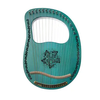 

Muslady Lyre 16 String Harp Portable High Quality Solid Wood Mahogany Harp 16 String Stringed Musical Instrument Green Harp