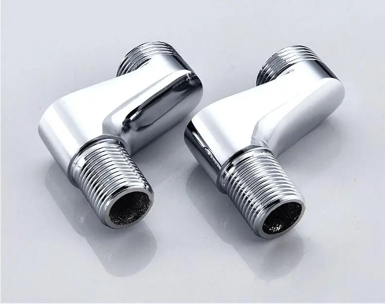 Lottin Copper Black or Chrome Bathroom Shower Faucet Install Parts Curangle Brass faucet accessories