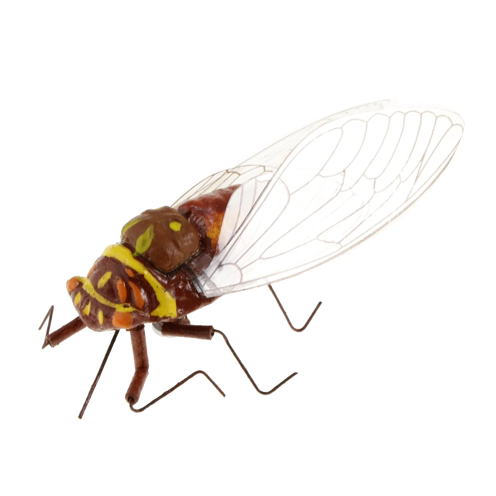Cicada Высоко имитированные глиняные насекомые, животные модель игрушки для дома, сада, двора Декор офисный магазин орнамент детская игрушка-случайный цвет - Цвет: Cicada