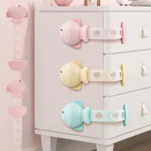 

Children Safety Lock Baby Drawer Lock Baby Safety Home Child Protection Cabinet Anti-pinch Refrigerator Childproof Lock Buckle