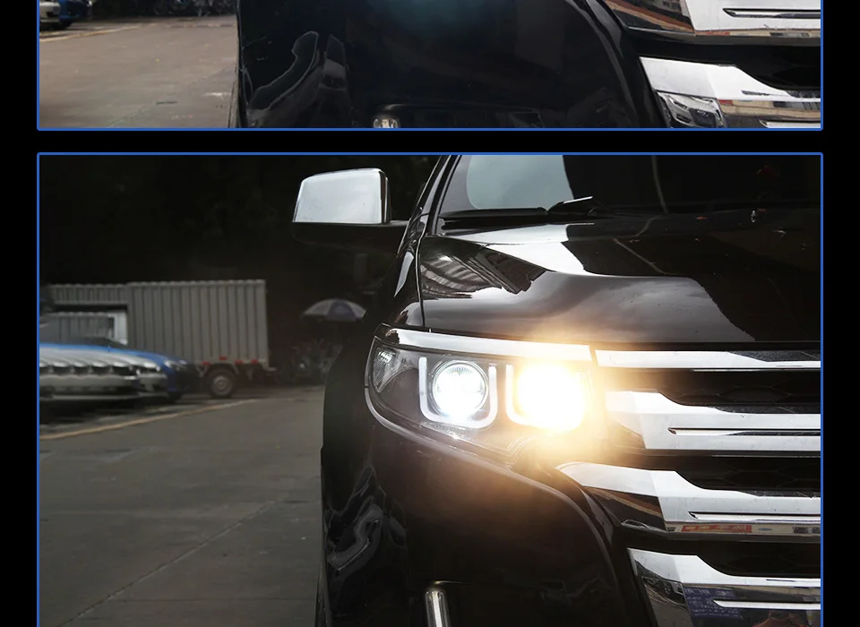 Фары для автомобиля Ford EDGE 2012- DRL дневные ходовые огни головная лампа светодиодный Биксеноновая лампа Противотуманные фары тюнинг автомобильные аксессуары