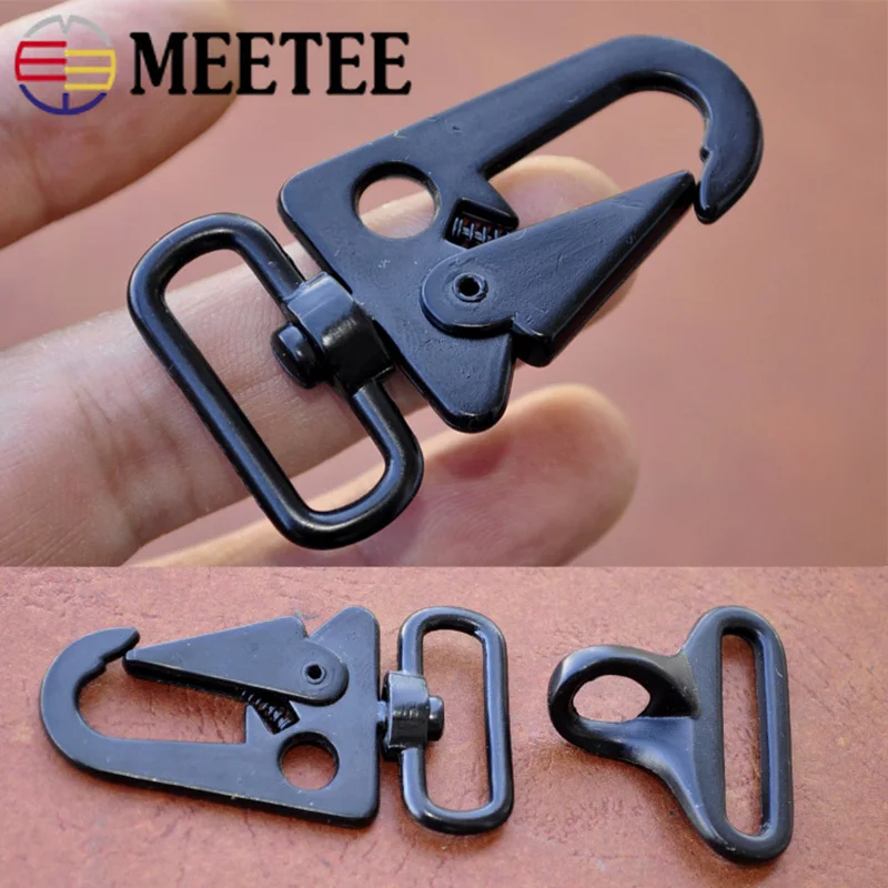 Meetee 2/4 шт. ID25mm металлической пряжкой сумка для ремня лямки повесить карабин DIY брелок Чемодан зажим застежки и пряжки аппаратный аксессуар
