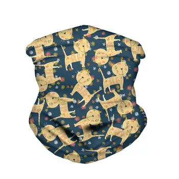 

HYCOOL Women Men Scarf Cute Cartoon Animal Funny Cat Fish Pattern Motorcycle Windproof Bandana Casual Outdoor Sport Balaclava