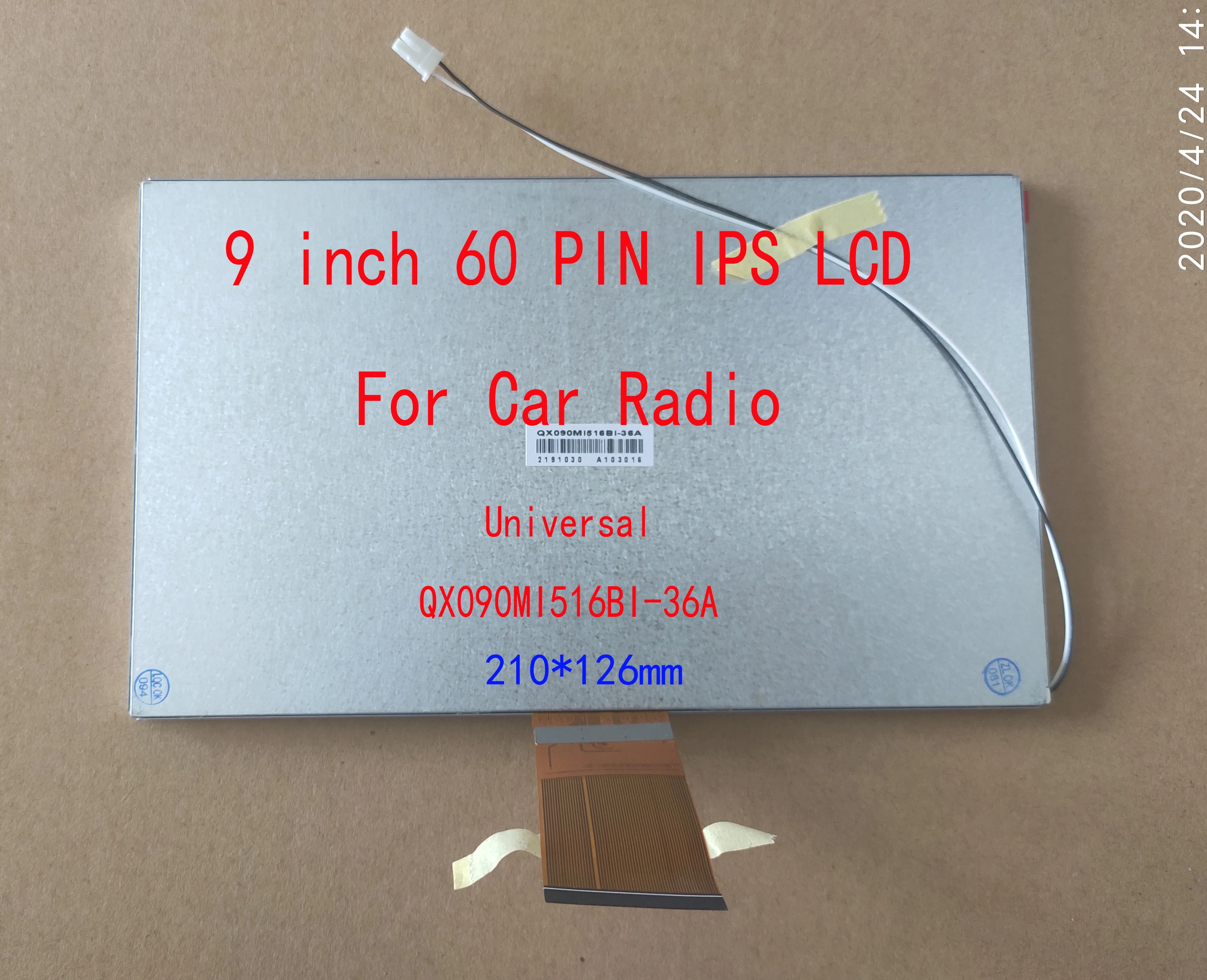 Polegada de Navegação do Carro Universal Lcd 60pin 1024*600 Novo Ips tn para Rádio 210*126 mm Carplay Txd090hih60 Kl-bi090424905 Ips 9 Painéis e LCDs p/ tablet - Imagem 2