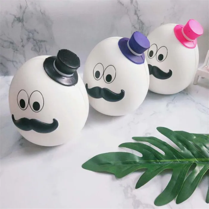 Jumbo Kawaii, яйцо с бородой, мягкое, медленно поднимающееся, растягивающееся, сжимающее, детские игрушки, снимающие стресс, подарки для взрослых, AN88