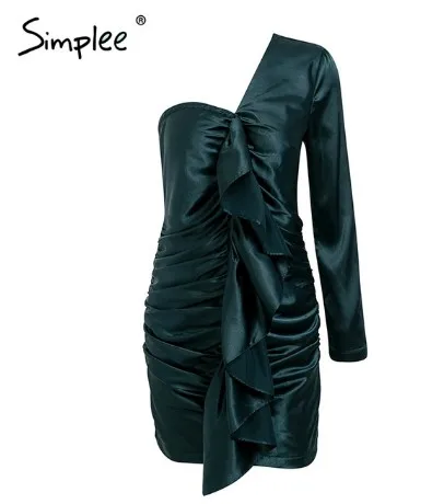 Dark Green Simplee ремень сетки блестки элегантное платье Макси спинки кружево Длинные вечерние платья халат femme Осень Зима Леди сексуальное платье - Цвет: Dark Green