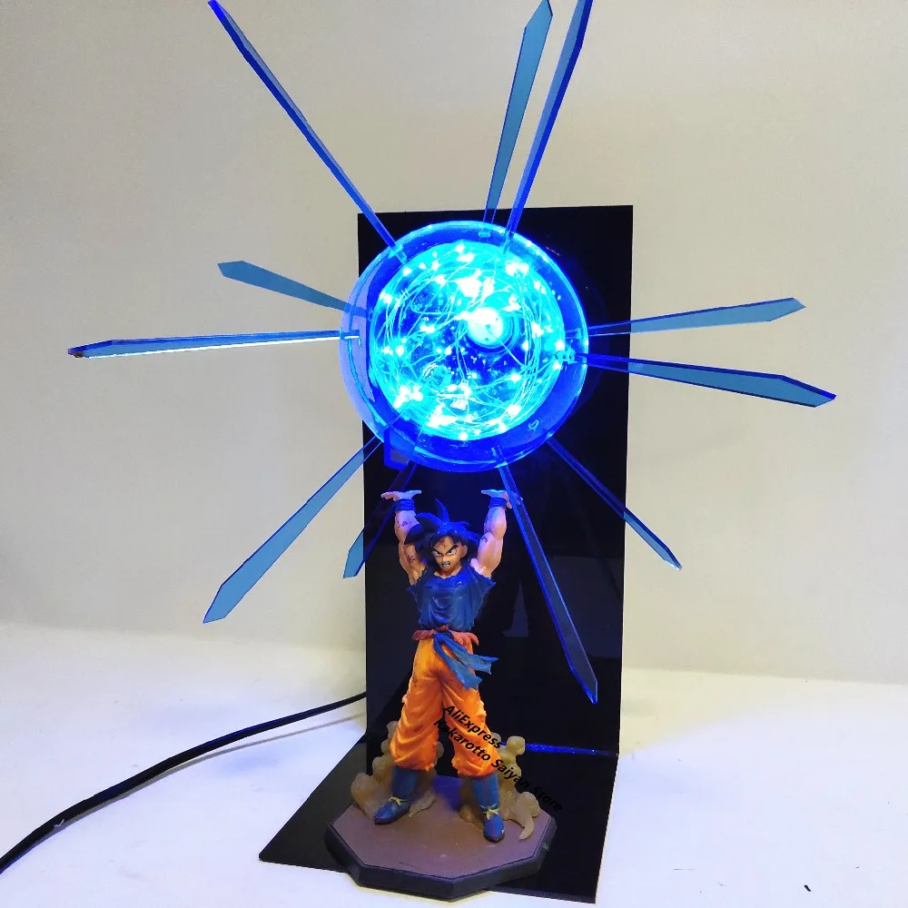 Dragon Ball Z Son Goku Genki damaSpirit Bomb ПВХ фигурки, светодиодный светильник, модель Dragon Ball Super Spirit Bomb, светодиодная фигурка аниме