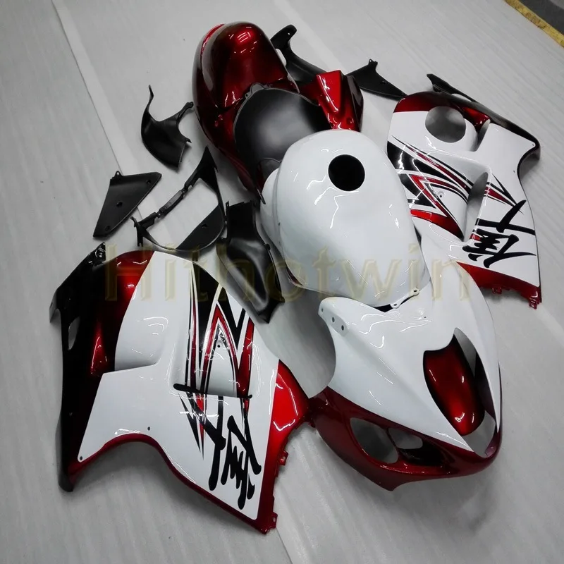 L Пользовательские мотоцикла обтекатель корпуса для Suzuki GSX-R1300 1997 1998 1999 2000 2001 2002 2003 2004 2005 2006 2007+ Красный Пламя - Цвет: L