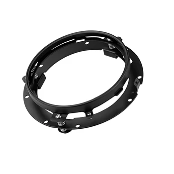 1pcs black Bracket 7 дюймовый светодиодный moto rcycle фара moto черного цвета с углом глаза для Touring ультраклассический Electra Street Glide Road King Yamaha - Цвет: 1pcs black Bracket