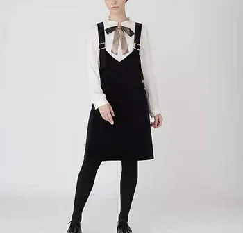 

Women Skirt Retro Aging High Quality Corduroy A-line Edition Waistband Skirt 2020 Spring