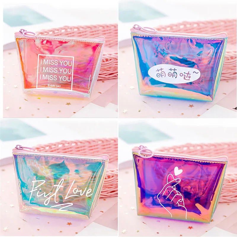 Coin Wallet Purse-Bags Earphone-Line Money-Key Transparent Small Kids Womens Cute Zipper