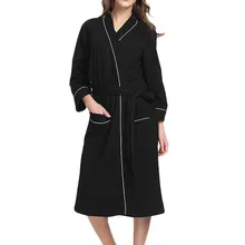 Женская зимняя плюшевая удлиненная шаль, халат, домашняя одежда, халат с длинными рукавами, пальто, женские хлопковые пижамы, ночная рубашка, белье с поясом