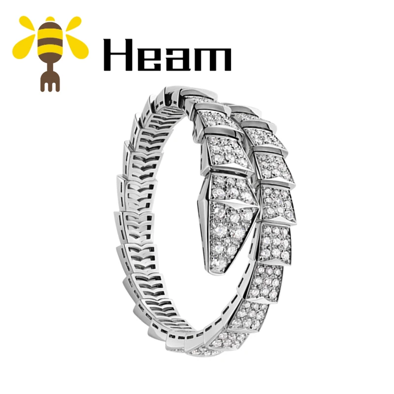 Браслет Heam, высокое качество, серебро 925 пробы, болгарийский браслет для женщин, змеиная форма, модные темпераментные ювелирные изделия, подарок для пары