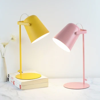 

Creative Nordic Iron Art LED Fashion Simple Desk Lamp Eye Protection Reading Dimming Table Lamp Living Room Bedroom Home Decor