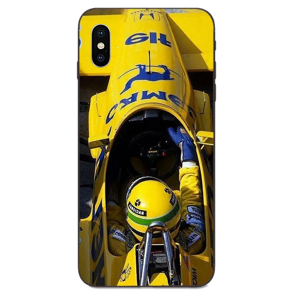 Ayrton Senna Symbol для Apple iPhone 4 4S 5 5S SE 6 6S 7 8 11 Plus X XS Max XR Pro Max Мягкий Силиконовый ТПУ Черный чехол с принтом - Цвет: as picture