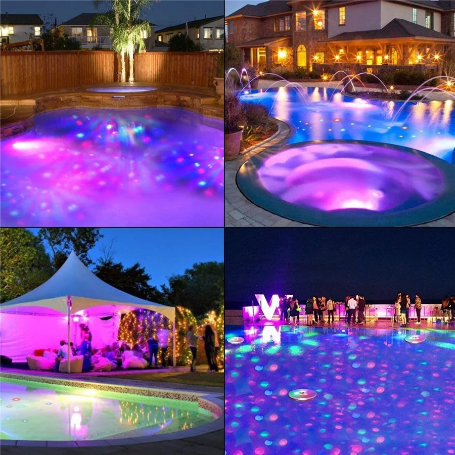 IP68 Waterproof Color Changing Pond Light Magnetic LED Lights Decor Home Party Vase Wedding Christmas Halloween Starfish Lamp Blufree 3.3 LED Floating Pool Lights for Bathtub Fountain Hot Tub 2 pcs 