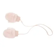 Зимние двухслойные перчатки для детей ясельного возраста, плюшевые теплые рукавицы с подкладкой