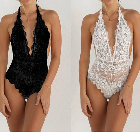 

Black/White Lace Women Sexy Lingerie Hot V-neck Teddy Babydoll Lingerie Sexy Erotic Lingerie Women Sexy Costumes Underwear