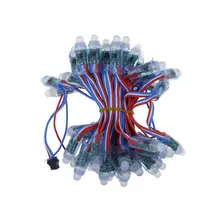 Dc5v dc 12v 12mm led ws2811 pixel módulo 50 nó/corda rgb digital completa cor impermeável ip68 led corda para letras sinal