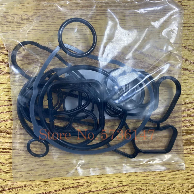 1Set Engine Oil-Cooler Cooling System Filter Gasket Seal OEM# 24445723 55354071 2724577 For Chevrolet Cruze Sonic Astra Zafira