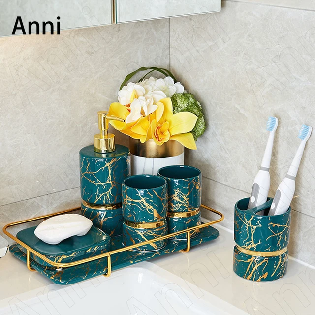 Nordic Ceramic Bathroom Toiletries Set