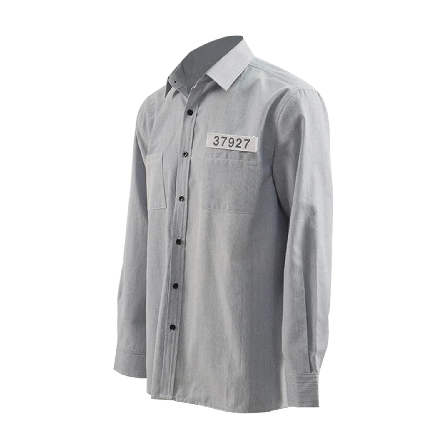 Cosdaddy Andy Dufresne Cosplay Costume Shawshank Uniform Gray Shirt For Men Halloween Costume