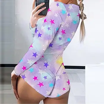 

Fashion Women Print Long Sleeve Nightwear Shorts Jumpsuit Sleepwear Tracksuit Sleepwear Women's Pajama Set Nightwear for girl