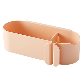 

Makeup Wall Mounted ABS Comb Holder Bathroom Storage Self Adhesive Hotel Multifunctional Punch Free Shampoo Hair Dryer Rack