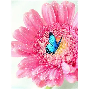 

Diamond Painting Butterfly Flowers Diamond Cross Stitch Handmade Rhinestones Pictures Full Display Gift Home Decor