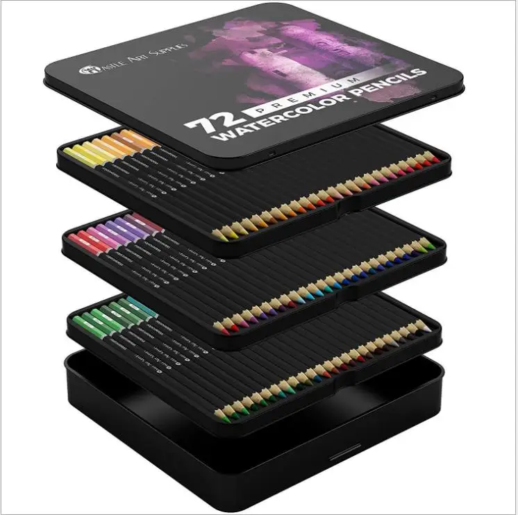 

72 professional lapis colored pencils watercolor color set pencils for chilren drawing crayons