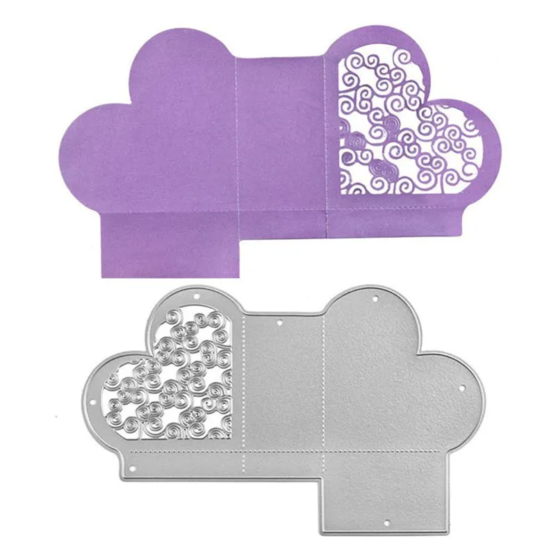 

Naifumodo Dies Heart Box Candy Hollow Metal Cutting Dies New 2019 for Scrapbooking Craft Card Embossing Die Cut New Stencil
