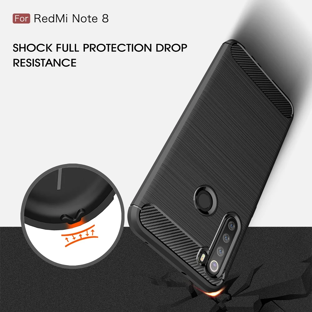Топ desinger Чехлы для Redmi Note8 крышка из углеродного волокна Чехлы для Xiaomi Redmi Note8 Pro DHL 30 шт